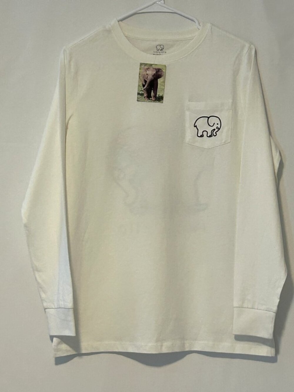 NWT Ivory Ella cotton long sleeve tee, size small - Picture 3 of 4